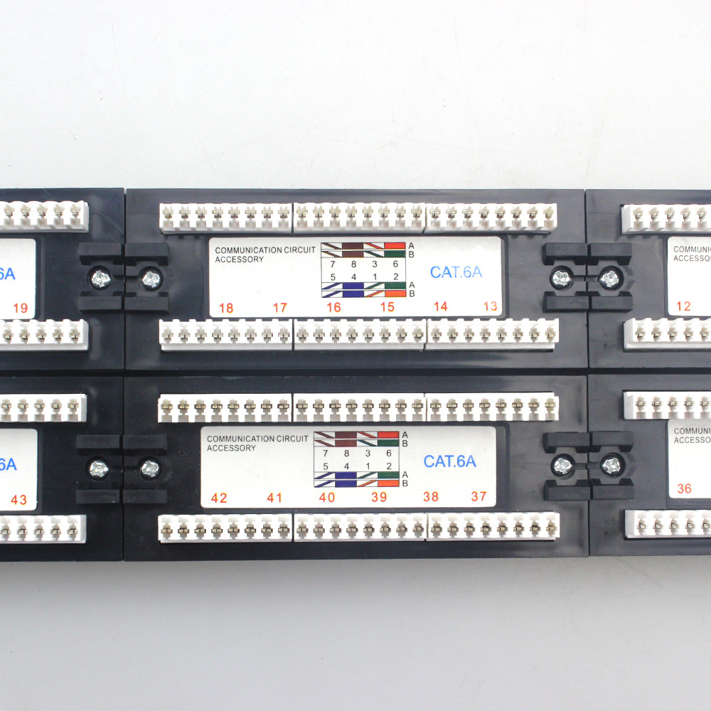 48-портовая патч-панель UTP Cat6 или Cat6A высотой 2U