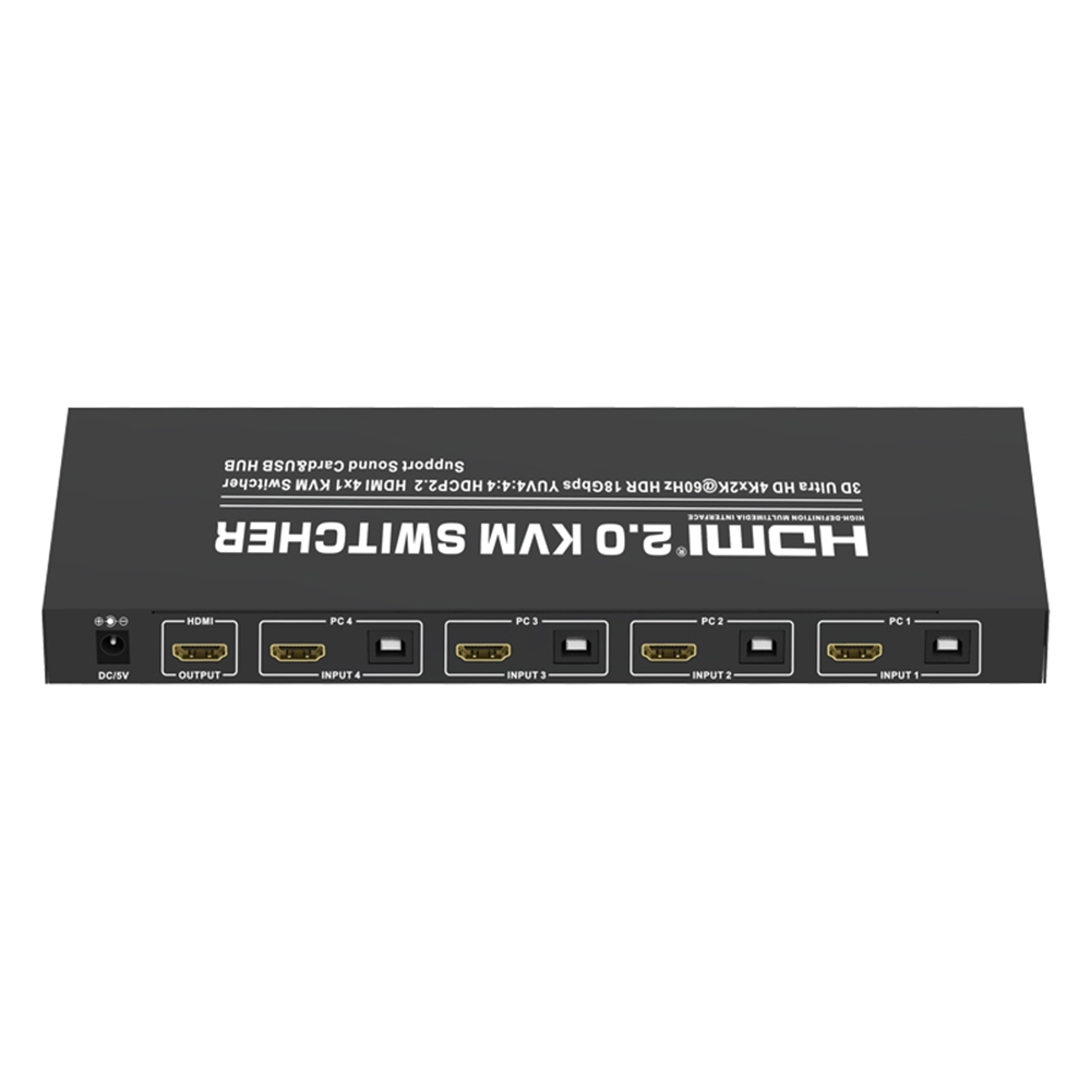 Новый KVM-переключатель 4x1, 4 порта HDMI, 3840x2160, 30 Гц