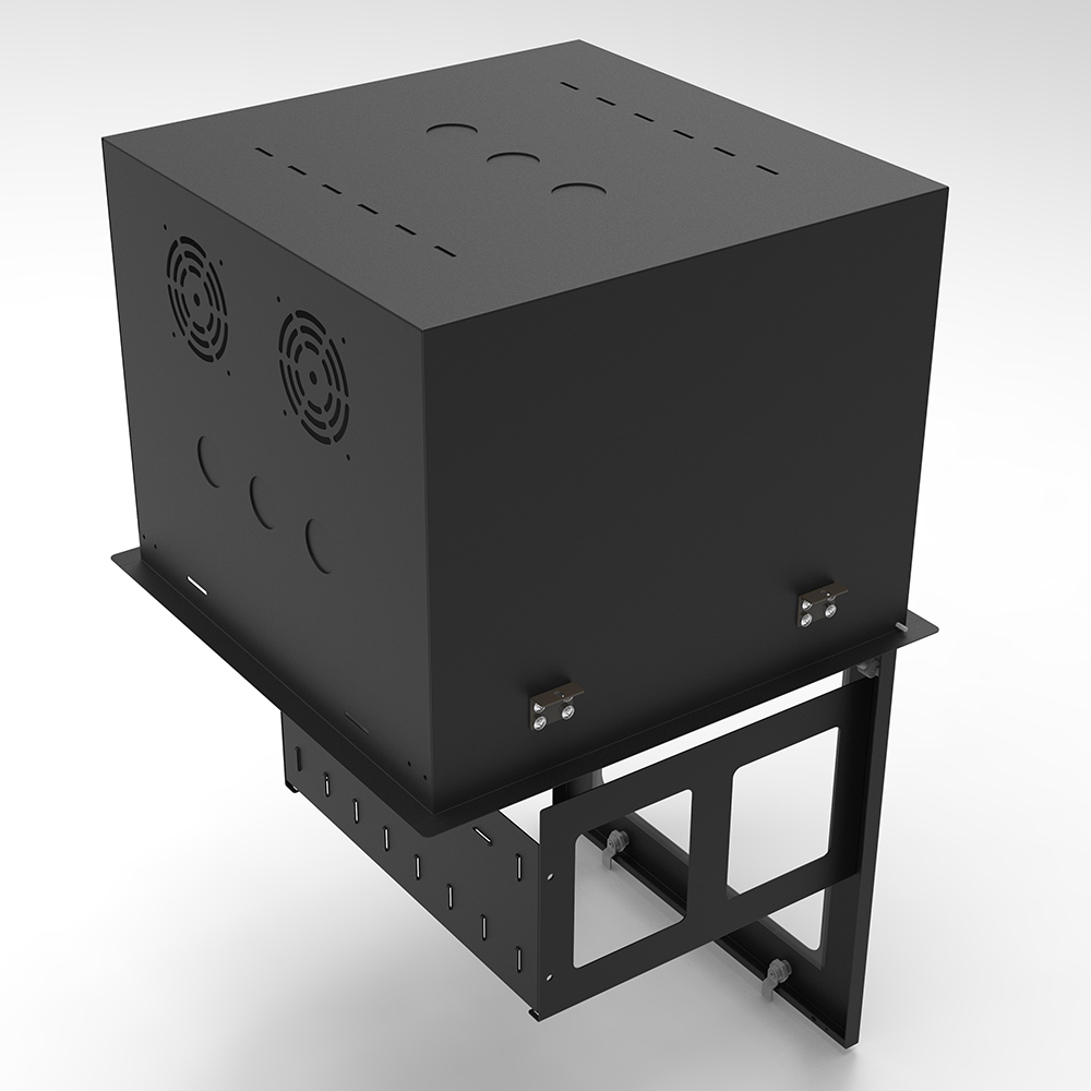 19-дюймовый встраиваемый в потолок шкаф высотой 9U со стеклянной дверью | Компактный ИТ-корпус