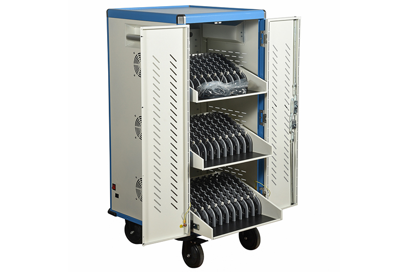 Максимизируйте пространство для хранения устройств в классе с помощью зарядных тележек Chromebook