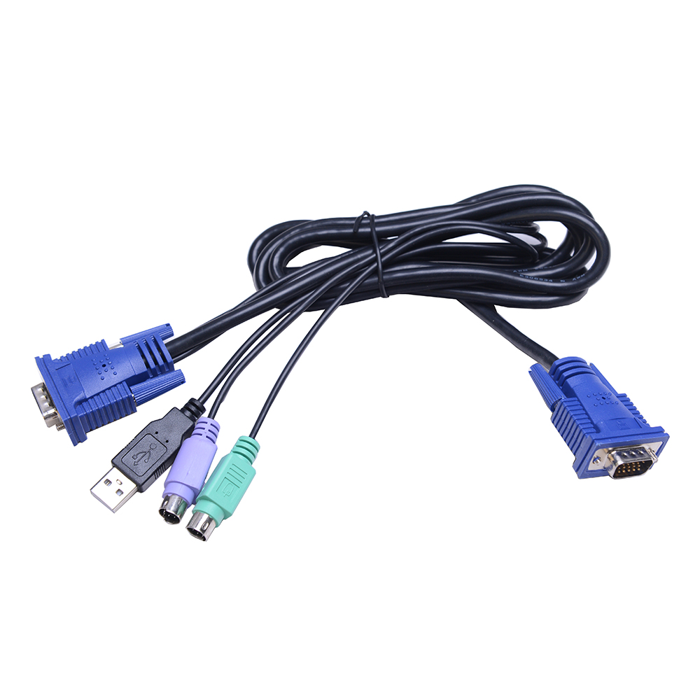 MINI Single Rail Full HD 17-дюймовый ЖК-переключатель VGA KVM