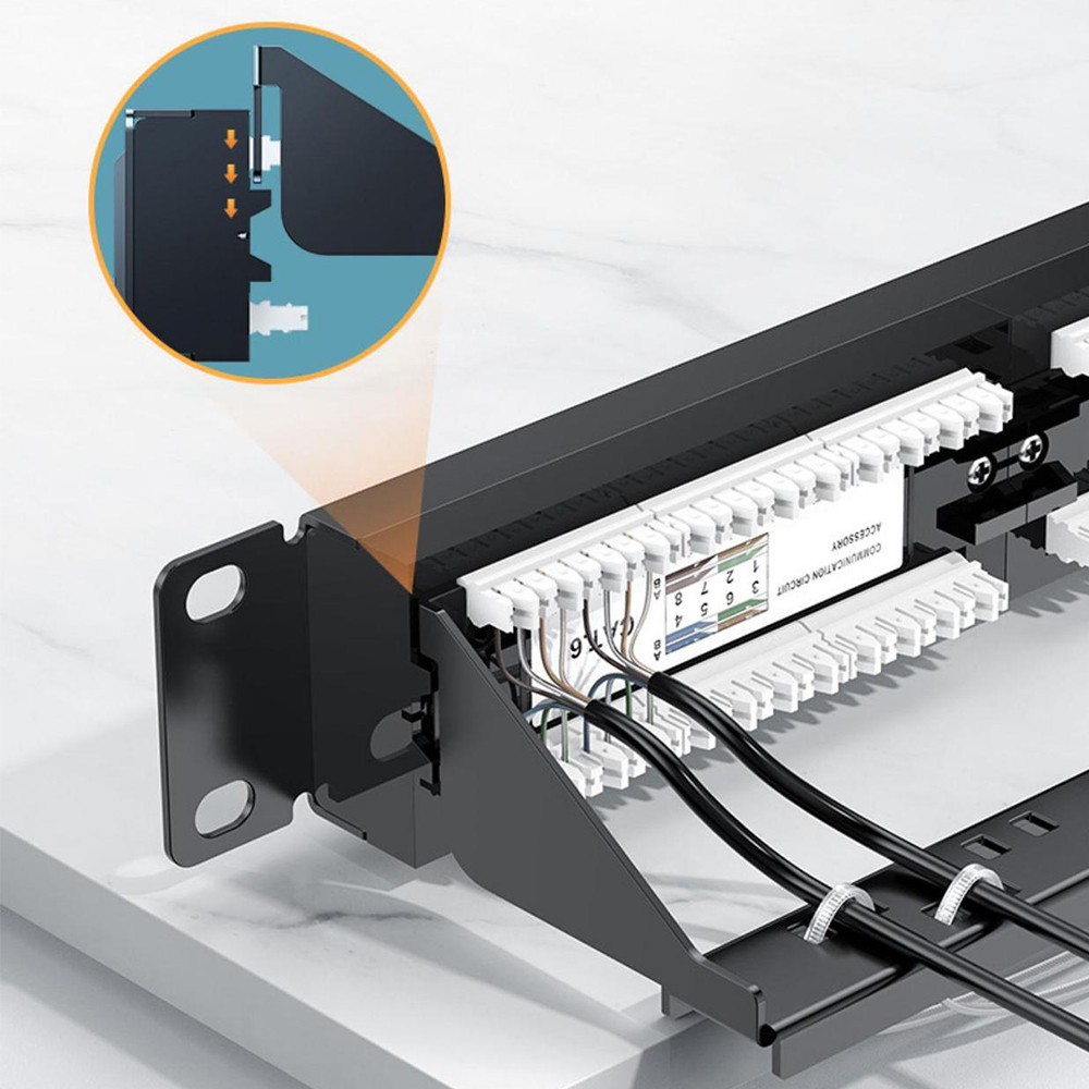 Патч-панель Cat6 UTP, 24 порта