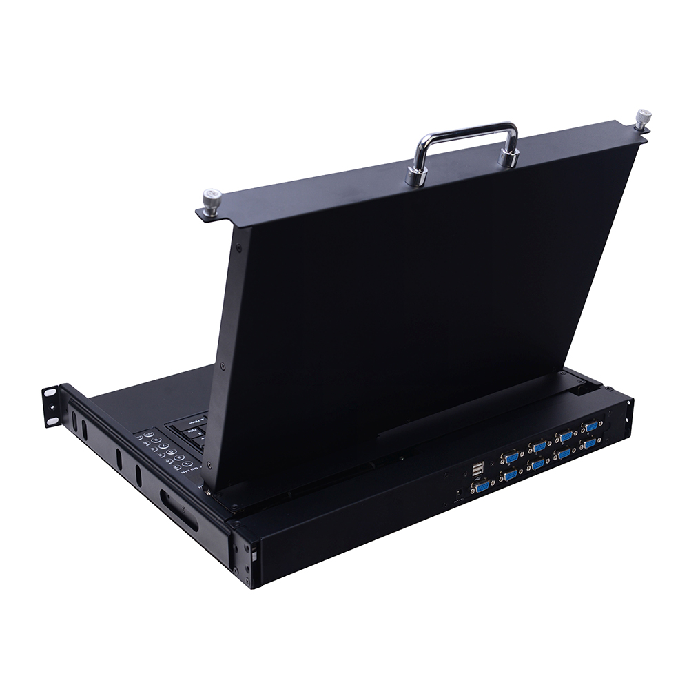 MINI Single Rail Full HD 17-дюймовый ЖК-переключатель VGA KVM