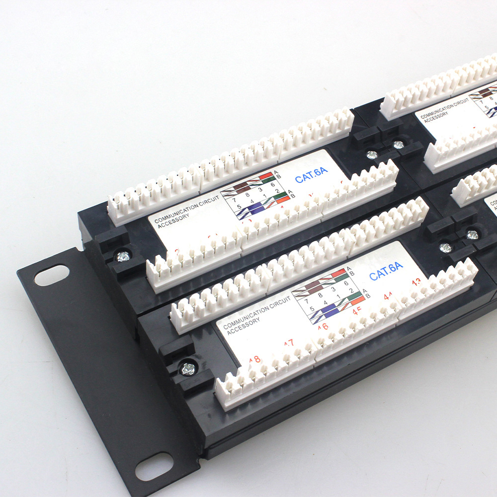 48-портовая патч-панель UTP Cat6 или Cat6A высотой 2U