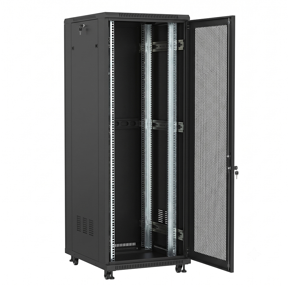 Отдельно стоящий серверный шкаф WEBIT Slimline 42U 600x800 | Тип двери с одной сеткой